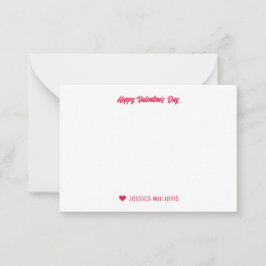 モダン ミニマル ハートパターン バレンタインデー ノートカード