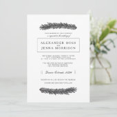 モダン ミニマル パイン 招待状 (スタンド正面)