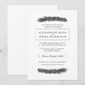 モダン ミニマル パイン 招待状 (正面/裏面)