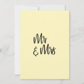 モダン ミニマル パステルイエロー 一緒にお祝いしよう！ 招待状 (裏面)