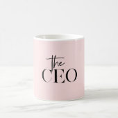 モダン ミニマル パーソナライズド CEO ピンク コーヒーマグカップ (中央)