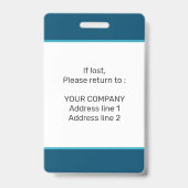 モダン ミニマル パーソナライズ カンファレンス ID バッジ (裏面)