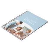 モダン ミニマル パーソナライズ フォト 白いテキスト付き ノートブック (左側)