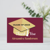 モダン ミニマル パーソナライズ 学校 クラス 卒業 サンキューカード (スタンド正面)