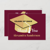 モダン ミニマル パーソナライズ 学校 クラス 卒業 サンキューカード (正面/裏面)