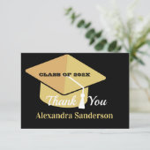 モダン ミニマル パーソナライズ 学校 クラス 卒業 サンキューカード (スタンド正面)