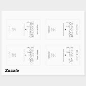 モダン ミニマル ビジネス ありがとう ボックス シール (シート)