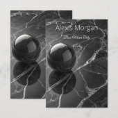 モダン ミニマル ピンクパープル ボーダー テンプレート (正面/裏面)