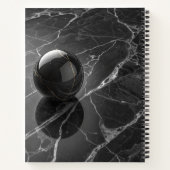 モダン ミニマル ピンクパープル ボーダー テンプレート ノートブック (裏面)