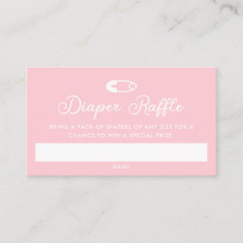 モダン ミニマル ピンク おむつくじチケット エンクロージャーカード