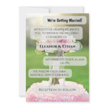 モダン ミニマル ピンク チューリップ & ホワイト ライラック フラワー