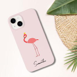 モダン ミニマル ピンク フラミンゴ Case-Mate iPhone 14ケース