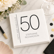 モダン ミニマル ファイブティ アンド ファビュラス 50歳の誕生日