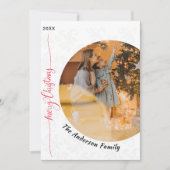 モダン ミニマル ファミリー クリスマス フォト ホリデー (正面)