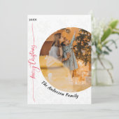 モダン ミニマル ファミリー クリスマス フォト ホリデー (スタンド正面)