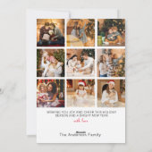 モダン ミニマル ファミリー クリスマス フォト ホリデー (裏面)