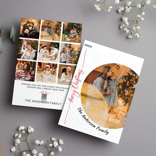 モダン ミニマル ファミリー クリスマス フォト ホリデー