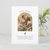 モダン ミニマル ファン ファクト ウェディング フォト テーブル ナンバー 招待状 (スタンド正面)