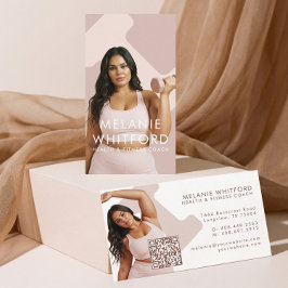 モダン ミニマル フィットネス ヘルス ウェルネス フォト QR 名刺