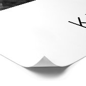 モダン ミニマル フォトエンゲージメント パーティー ウェルカム ポスター (角)