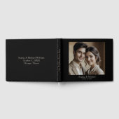 モダン ミニマル フォト ウェディング ゲストブック テンプレート (全面)