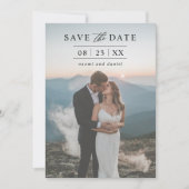 モダン ミニマル フォト ウェディング セーブ ザ デート 招待状 (正面)