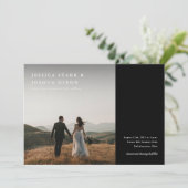 モダン ミニマル フォト ウェディング 招待状 (スタンド正面)