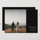 モダン ミニマル フォト ウェディング 招待状 (正面/裏面)