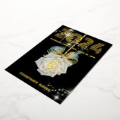 モダン ミニマル フォト エレガント、会社名、 箔シーズンカード (回転した状態)