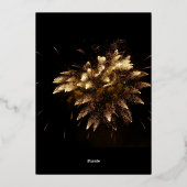 モダン ミニマル フォト エレガント、会社名、 箔シーズンカード (裏面)