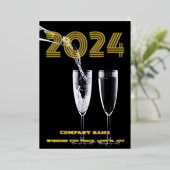 モダン ミニマル フォト エレガント、会社名、 箔シーズンカード (立ち正面)