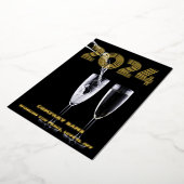 モダン ミニマル フォト エレガント、会社名、 箔シーズンカード (回転した状態)