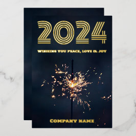 モダン ミニマル フォト エレガント,会社名 箔シーズンカード