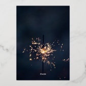 モダン ミニマル フォト エレガント,会社名 箔シーズンカード (裏面)