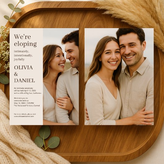 モダン ミニマル フォト エロープメント 招待状