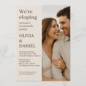 モダン ミニマル フォト エロープメント 招待状 (正面)