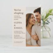 モダン ミニマル フォト エロープメント 招待状 (スタンド正面)