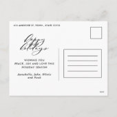 モダン ミニマル フォト クリスマス エレガント ホリデー (裏面)