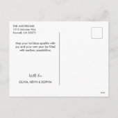 モダン ミニマル フォト コラージュ ホリデー カード (裏面)