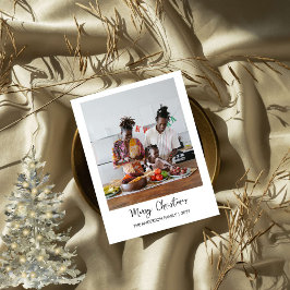 モダン ミニマル フォト コラージュ ホリデー カード