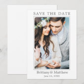 モダン ミニマル フォト セーブザデート (正面/裏面)