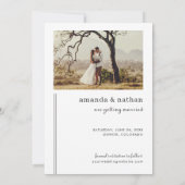 モダン ミニマル フォト セーブザデート (裏面)