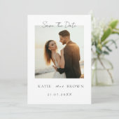 モダン ミニマル フォト セーブ・ザ・デート 招待状 (スタンド正面)