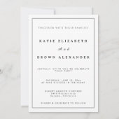 モダン ミニマル フォト セーブ・ザ・デート 招待状 (裏面)