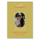 モダン ミニマル フォト | テーブル ナンバー カード (裏面)