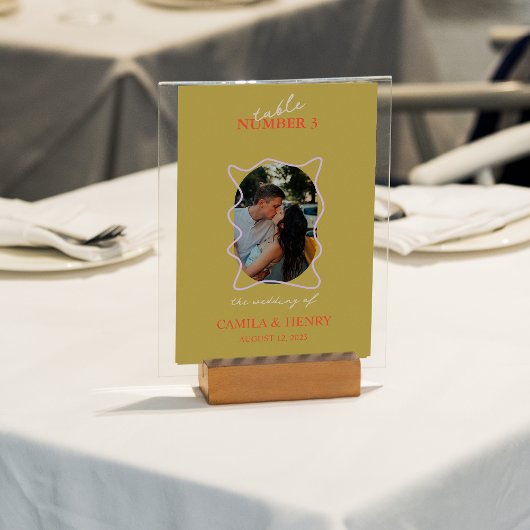 モダン ミニマル フォト | テーブル ナンバー カード