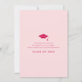 モダン ミニマル フォト 卒業発表 招待状 (裏面)