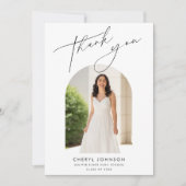 モダン ミニマル フォト 卒業 サンキューカード (正面)