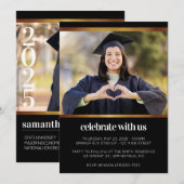 モダン ミニマル フォト 卒業 招待状 (正面/裏面)