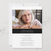 モダン ミニマル フォト 葬儀 招待状 (正面)